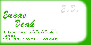 eneas deak business card
